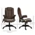 Fauteuil de bureau inclinable et massant avec dossier haut et roulette