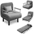 Fauteuil convertible avec dossier réglable et accoudoirs