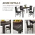 Ensemble repas 5 pièces compact marbre synthétique