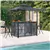 Gazebo extérieur en acier avec chaise pliante