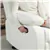 Fauteuil inclinable en cuir PU blanc