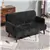 Causeuse moderne en velours noir
