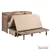 Armoire escamotable Rustic Classics Stow Queen avec matelas en bois de