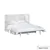 Lit escamotable double Rustic Classics Stow avec matelas en blanc