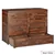 Lit escamotable double Rustic Classics Stow avec matelas en cerisier