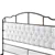 Cadre de lit king size en métal avec tête de lit en tissu bouclé(blanc