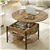 Table basse ronde relevable avec rangement
