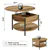 Table basse ronde relevable avec rangement