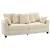 3 Seater Corduroy Sofa, Modern Upholstered Couch with Pillows, Beige