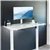 Bureau électrique debout 140 × 60 cm, hauteur réglable (blanc)