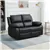 Causeuse inclinable en cuir PU noir