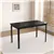 Table de salle à manger moderne en faux marbre noir 55,5 po x 27,5 po