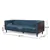 3-Seater Contemporary Sofa with Button Tufted Waffle Stitching, Navy B