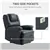 Fauteuil inclinable en cuir synthétique avec poches latérales - Noir