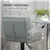 Lot de 2 tabourets de bar pivotants et réglables en similicuir gris