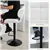 Lot de 2 tabourets de bar pivotants et réglables en similicuir blanc