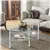 Table basse ovale en verre transparent