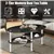 Table basse ovale en verre - Noire