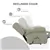 Power Wingback Chair with Lift Function - Cream White