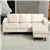 Canapé d'angle moderne en forme de L - Blanc crème