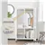 Armoire de rangement à roulettes avec tringle à vêtements