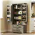 64' Farmhouse Kitchen Pantry Storage Cabinet with Drawers, Distressed