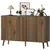 Modern Buffet Cabinet with Storage and Adjustable Shelves, Dark Brown