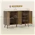 Modern Buffet Cabinet with Storage and Adjustable Shelves, Dark Brown