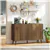 Modern Buffet Cabinet with Storage and Adjustable Shelves, Dark Brown