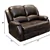 Lorraine Bel-Aire Deluxe Causeuse Inclinable  en Mocha