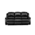 Sofa inclinable Lorraine en cuir contrecollé ébène