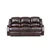 Sofa inclinable Lorraine en cuir contrecollé mocha