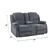 Set de salon inclinable de luxe Crawford en chenille gris Inclus: Sofa, causeuse et fauteuil